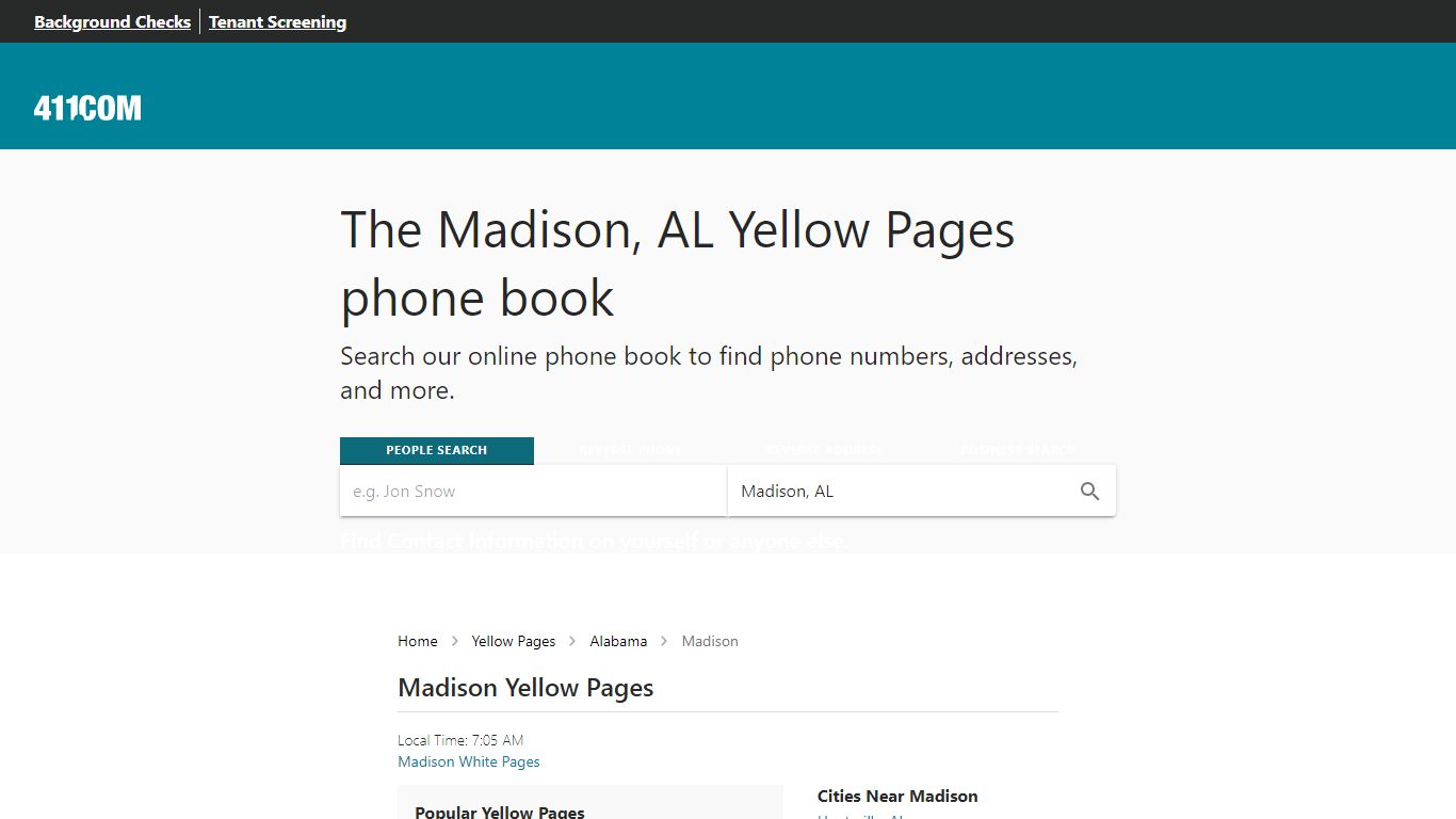 Madison White Pages - Phone Books in Alabama (AL) | 411